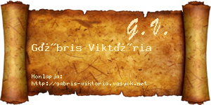 Gábris Viktória névjegykártya